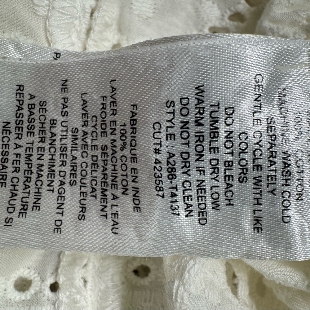Joie Cream Eyelet Women's Blouse - Picture 5 of 5